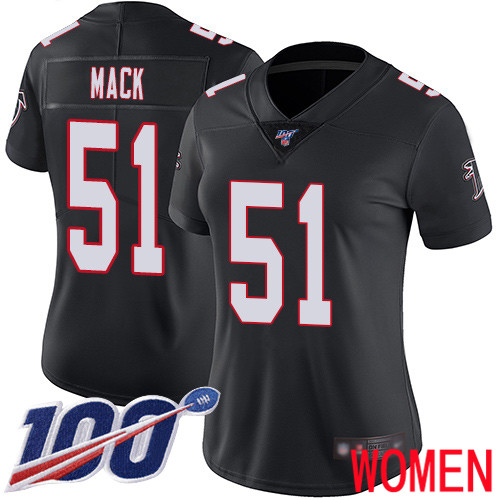Atlanta Falcons Limited Black Women Alex Mack Alternate Jersey NFL Football 51 100th Season Vapor Untouchable